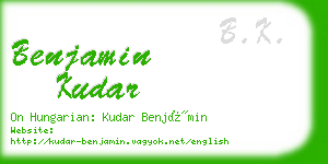 benjamin kudar business card